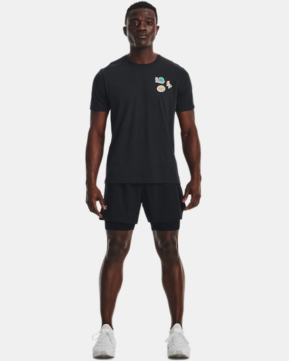Men's UA Easy Day Stickers Short Sleeve in Black image number 2
